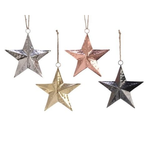 STELLA METALLO DA APP 4 COL ASS 15CM